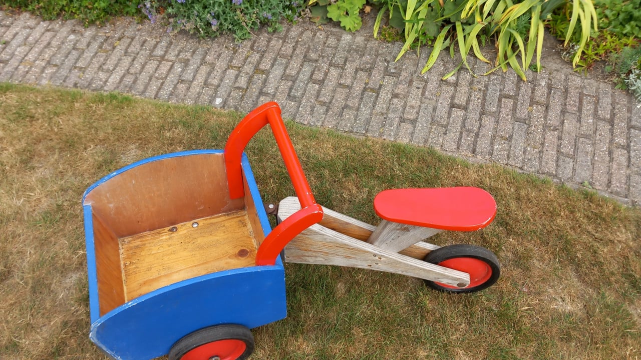 Houten bakfietsje