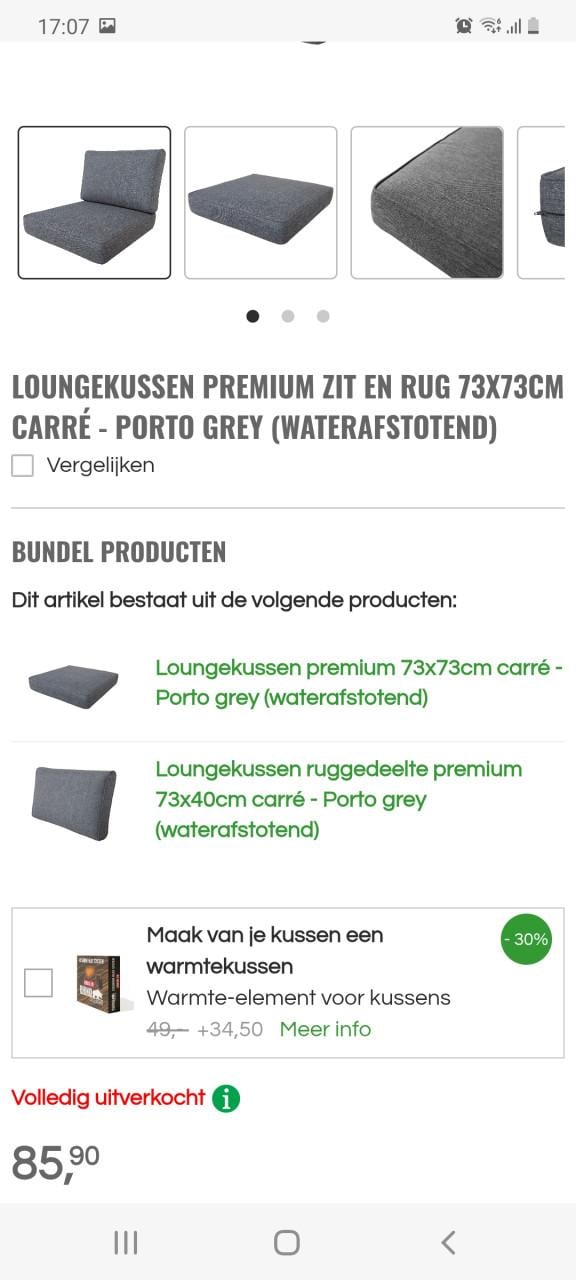 Tuinstoel met kussens