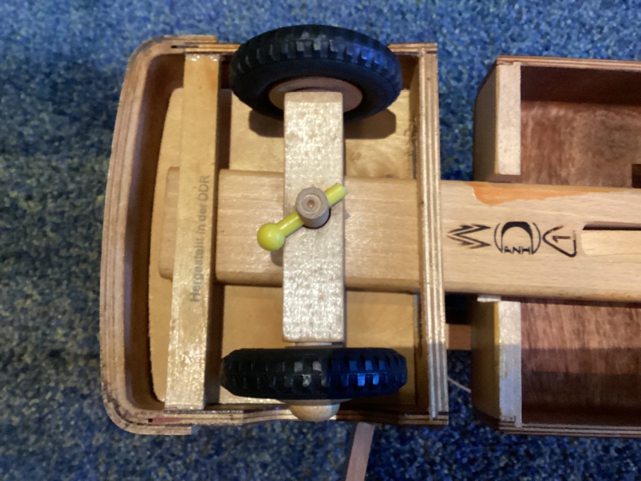 Houten speelgoed ladderwagen
