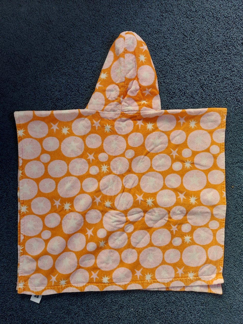 Leuke strandponcho kind / kinderponcho roze oranje