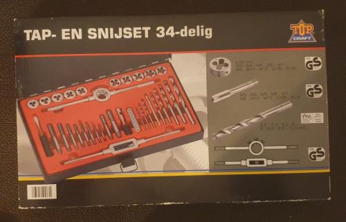 Topcraft Tap- en Snijset 34 delig nieuw doos is nog dicht