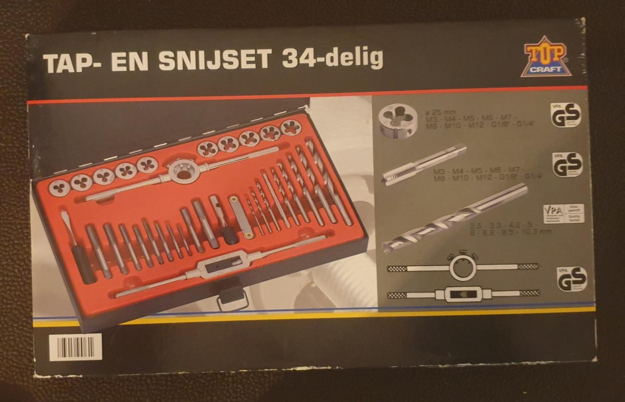 Topcraft Tap- en Snijset 34 delig nieuw doos is nog dicht