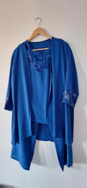 Drie delig dames pak blauw