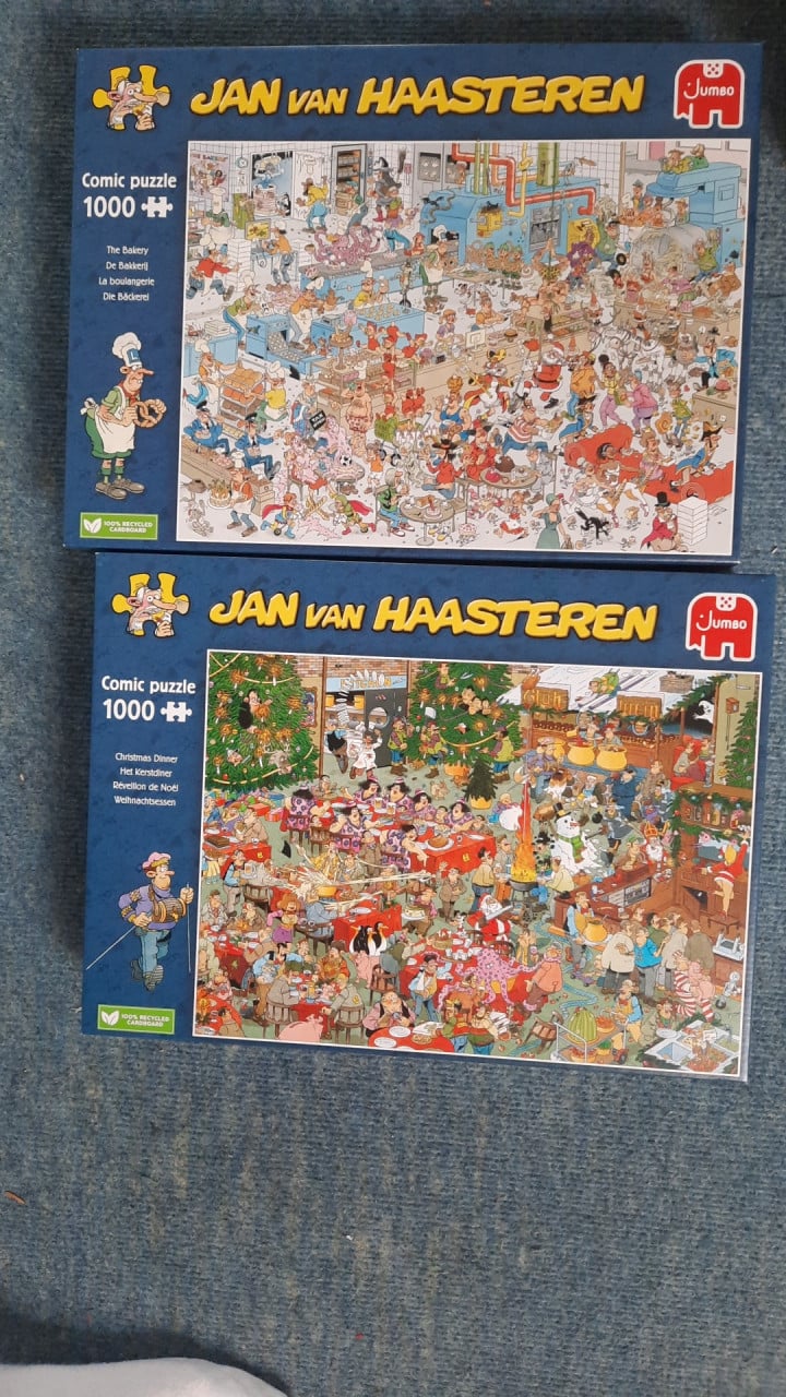 Diverse Jan van Haasteren puzzel 1000 st elk, waarvan 2 nog nieuw