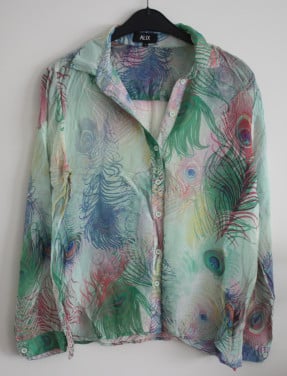Blouse met veren maat m