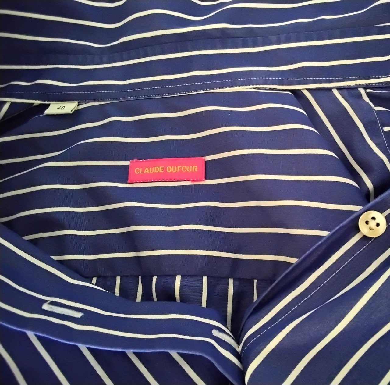 Blauwe gestreepte blouse