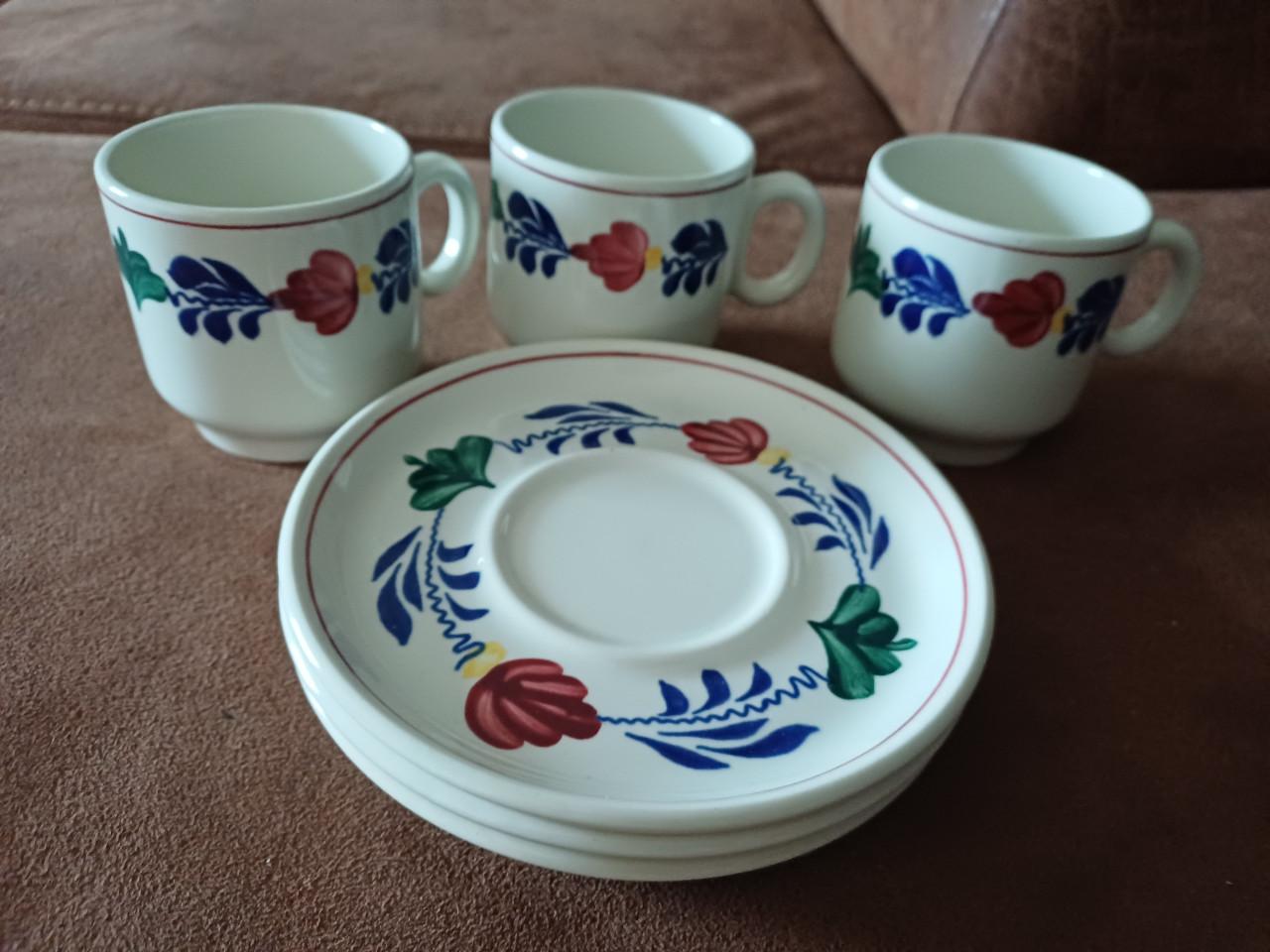 Boerenbont  kop en schotel  3 stuks