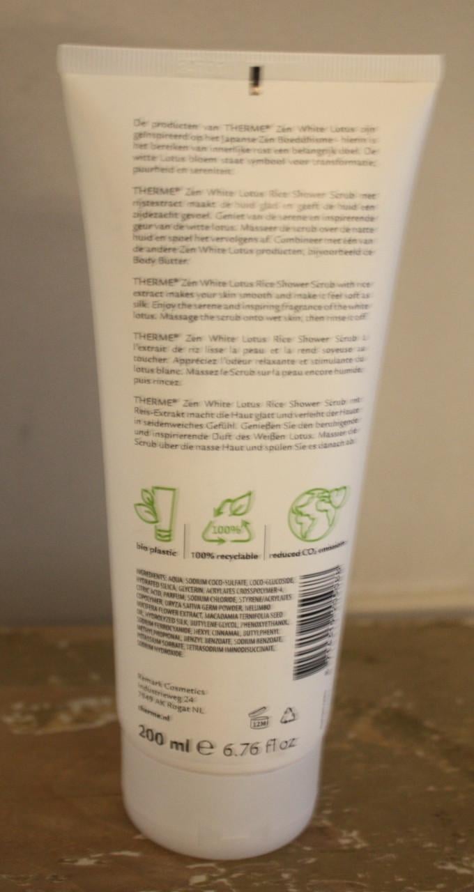 Therme zen white lotus rice shower scrub