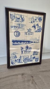 Tegeltableau ingelijst (Breedte 34,5cm / Lengte 49cm)