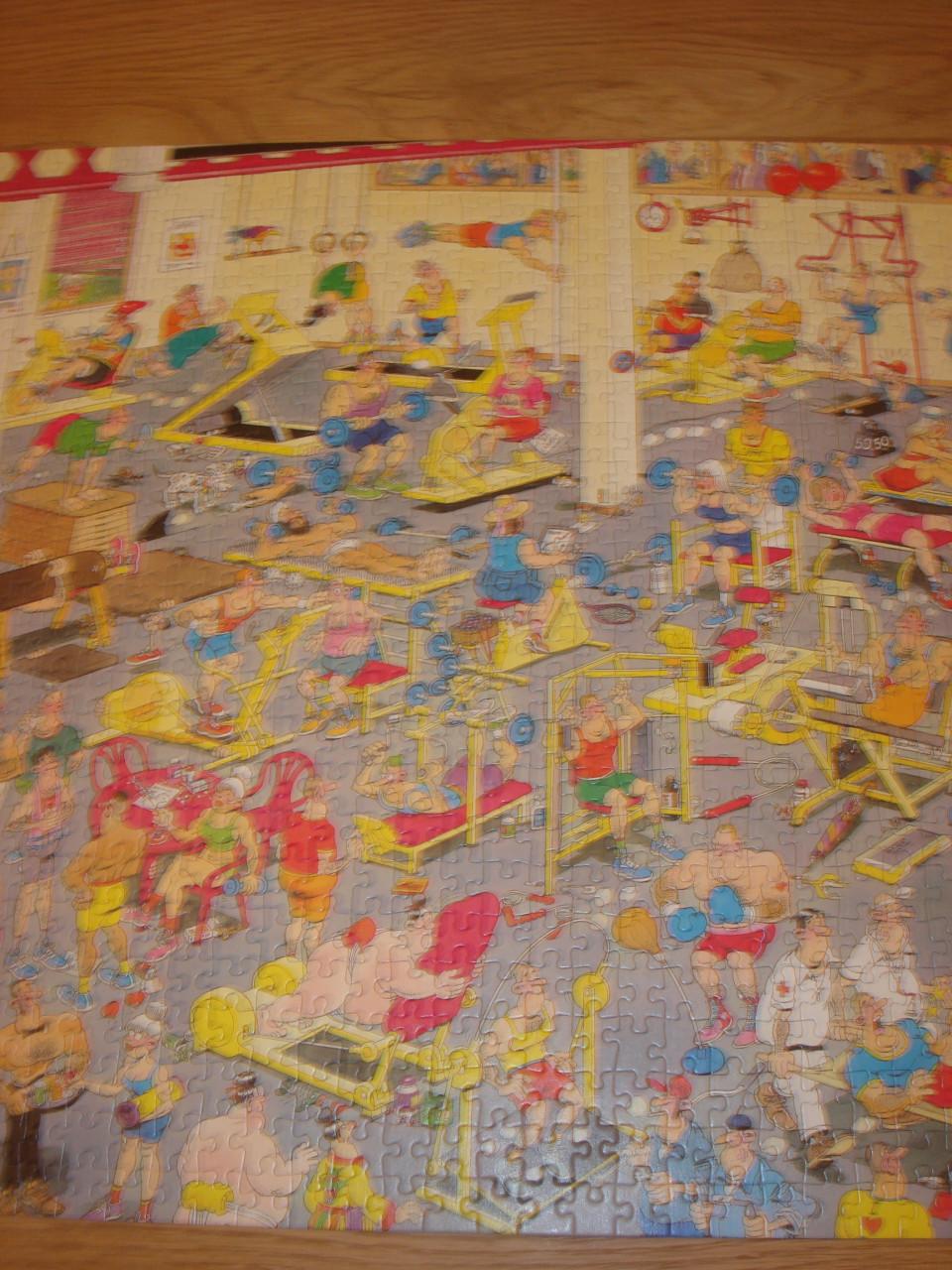 Te koop Complete Jan van Haasteren puzzel At the Gym 1000 stukjes