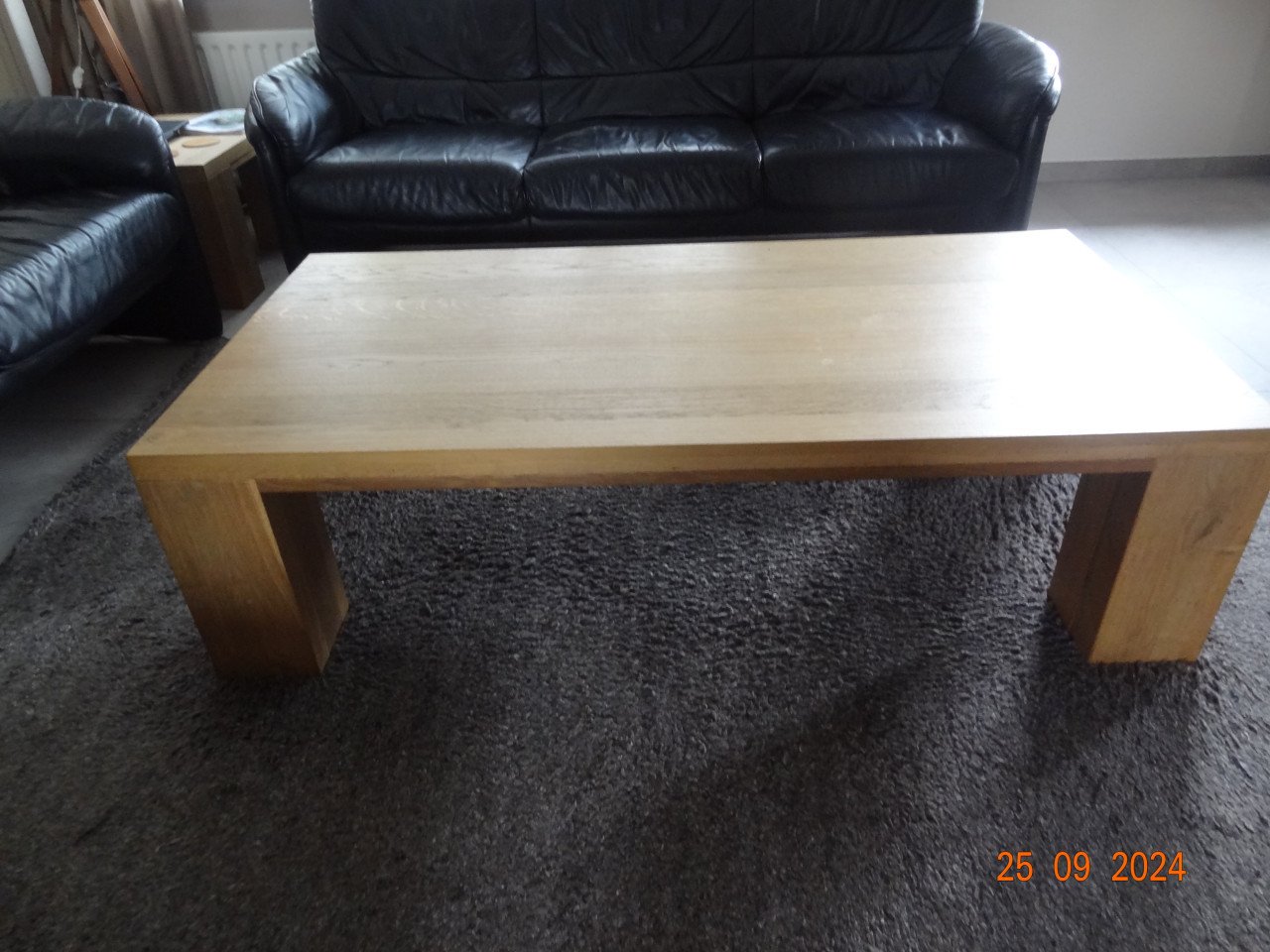 Salon tafel, rechthoekig, eiken