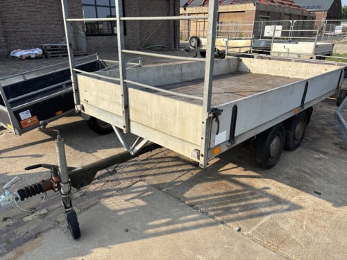 Solide plateauwagen dubbelas opknapper 345x185cm 2000kg