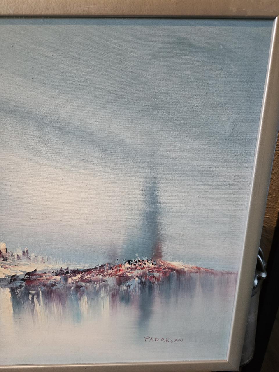 Abstract Schilderij Gesigneerd Pat Larsen, mooie effecten