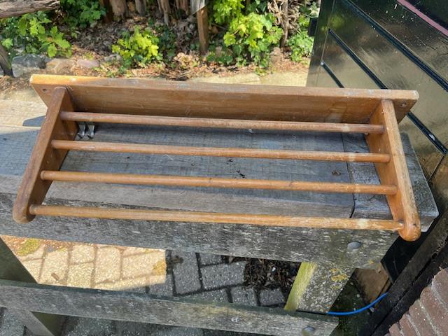 Pannenrekje van hout, antiek