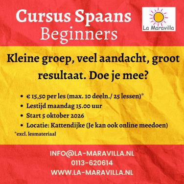 Cursus Spaans - v.a. 5 oktober