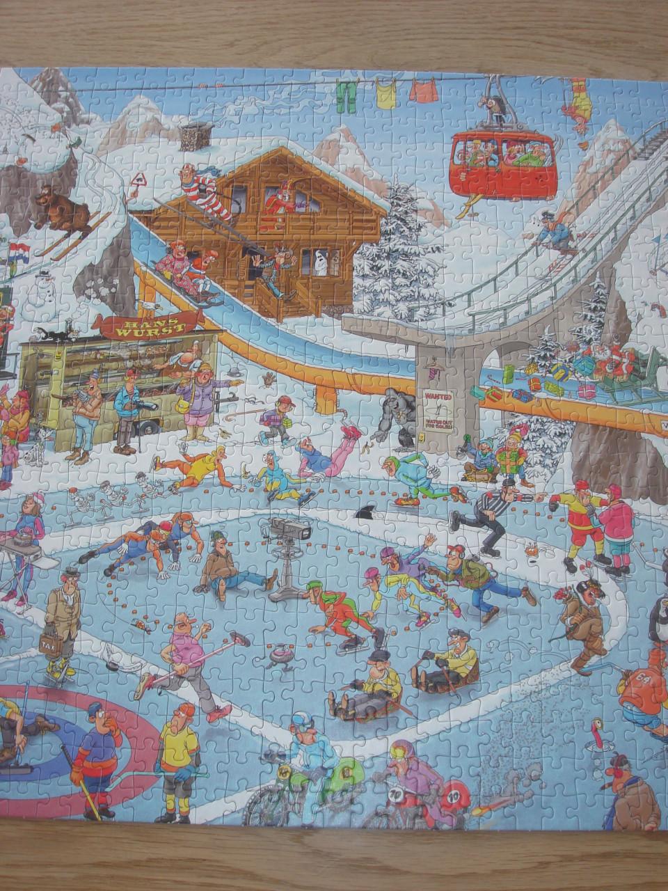 Te koop Complete Jan van Haasteren puzzel De winterspelen 1000 stukjes