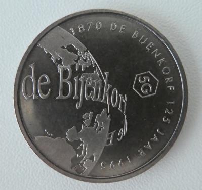 Nederland – 5 gulden munt, 125 jaar de Bijenkorf