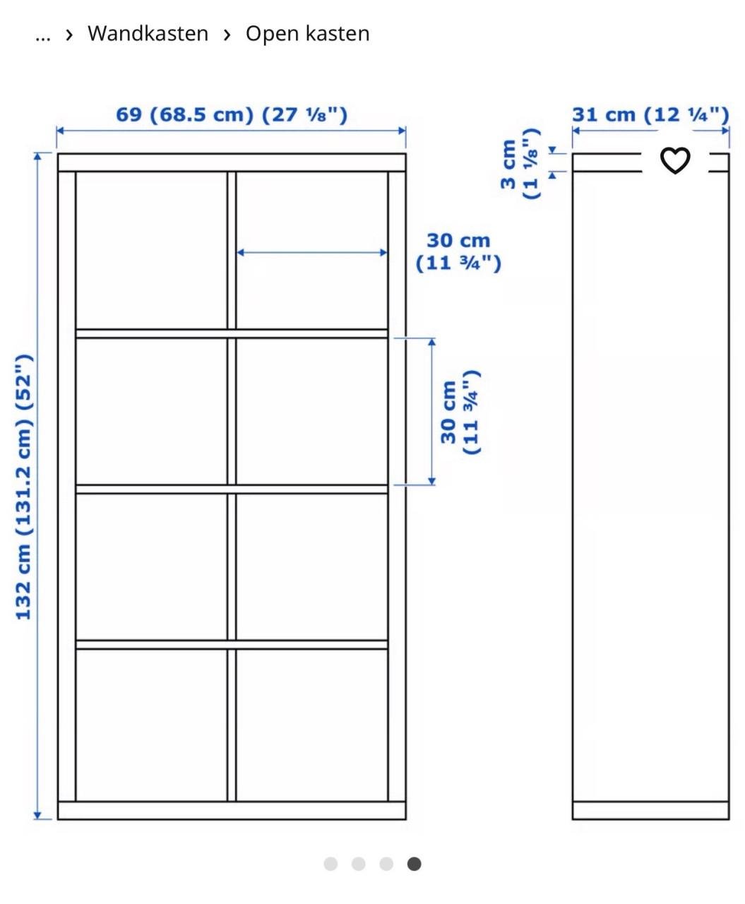 Ikea kast open vakken gratis