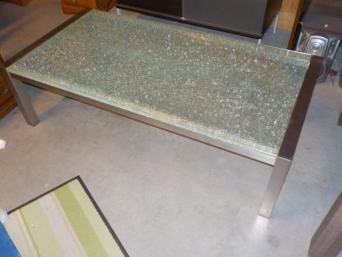 Glazen salontafel in vrijwel nieuw staat 140 x 70 cm