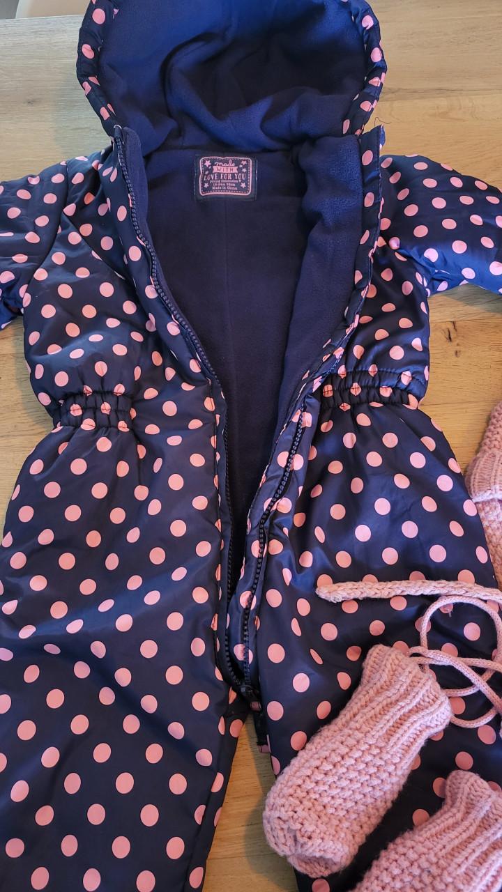 Gevoerd warm pak mt. 92 + muts + colsjaal + wantjes