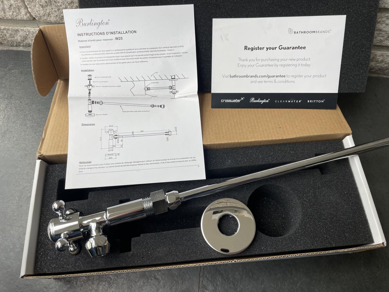 Sanitairkraan merk Burlington - Klassiek design