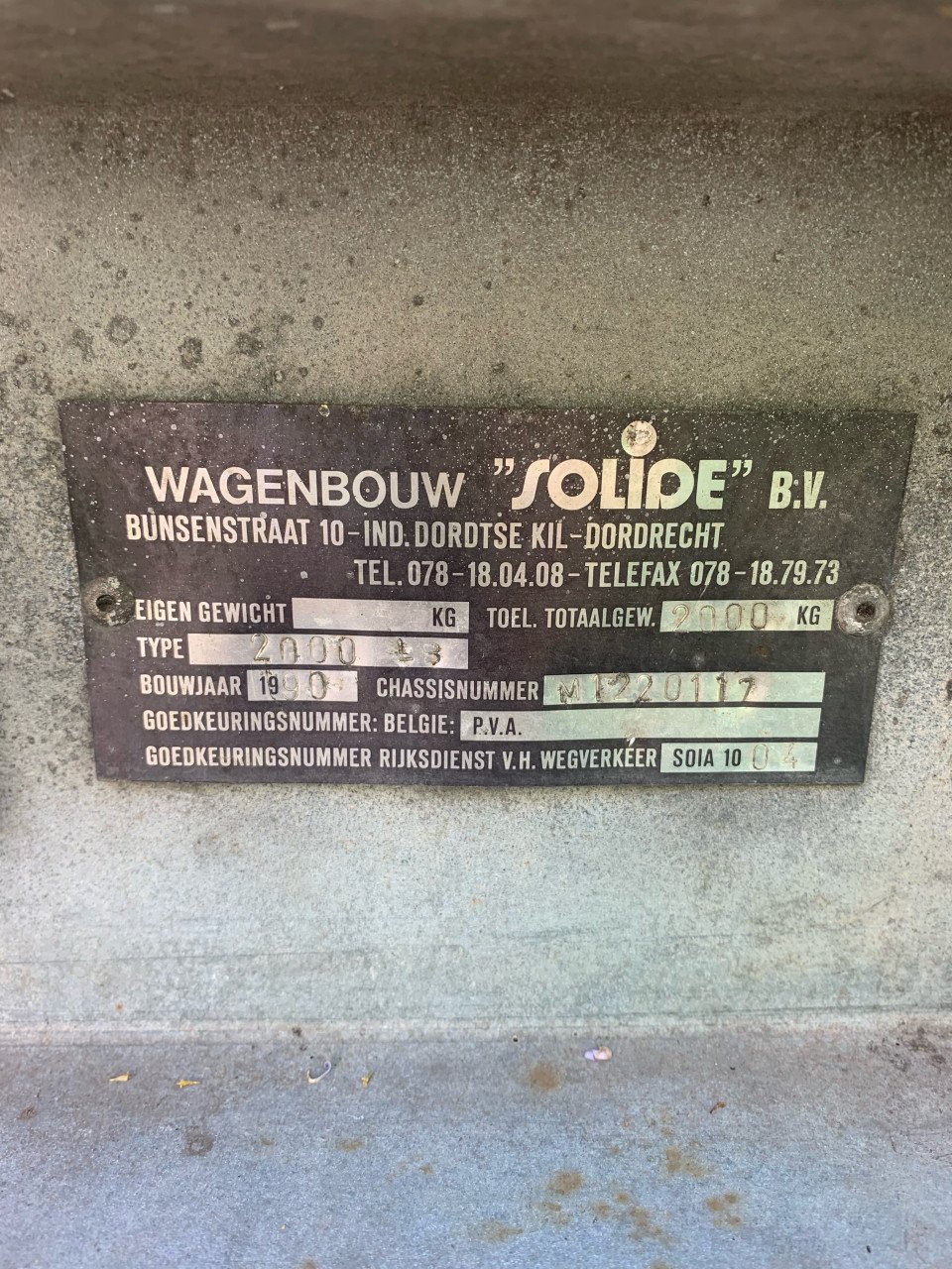 Aanhanger 3000x1900 (geremd) op kenteken
