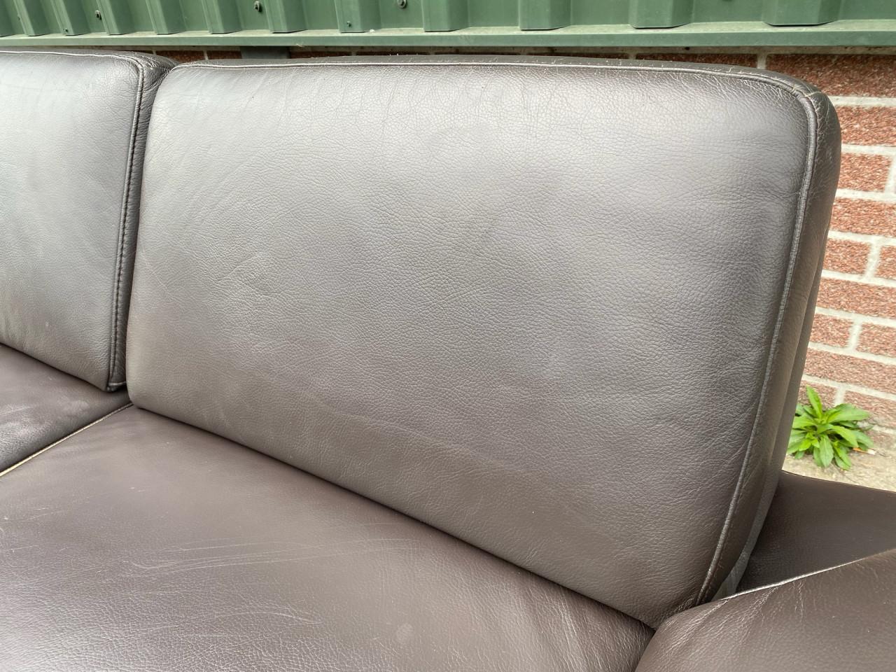 Montel Bruine Leren Hoekbank- Gratis Levering NL