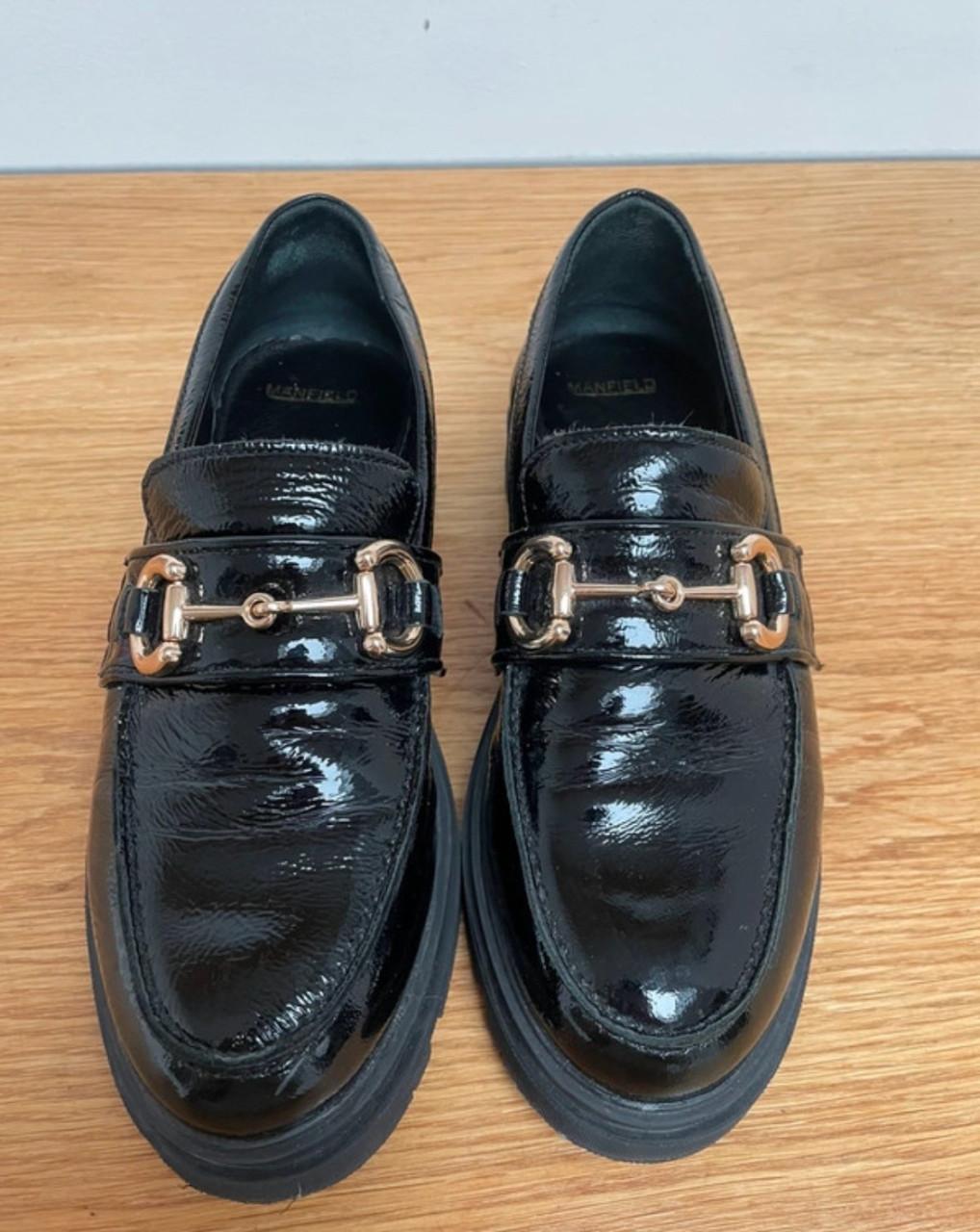 Zwarte lak loafers van de Manfield, maat 39