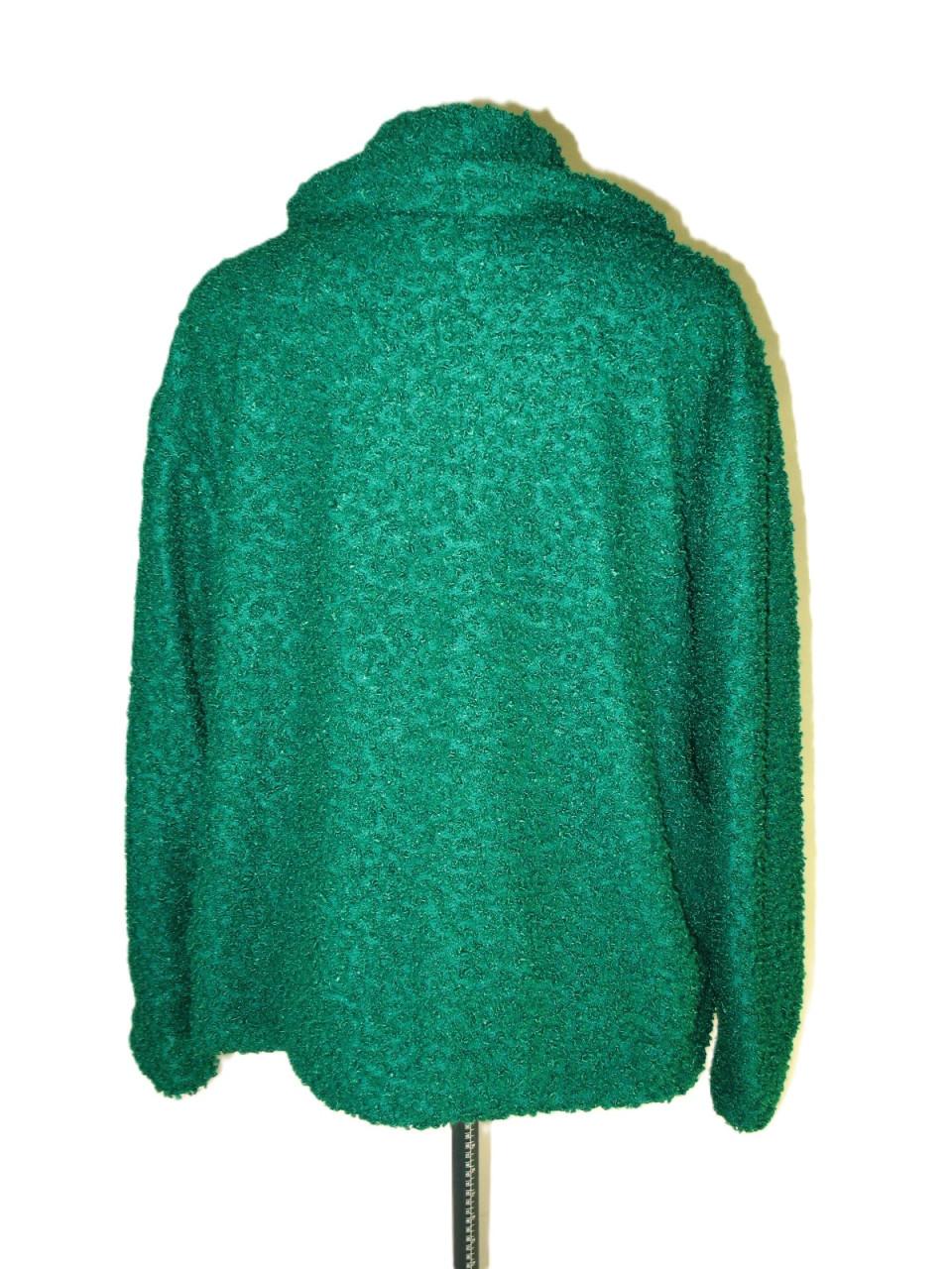 TE KOOP:  Gevoerde groene teddy winterjas
