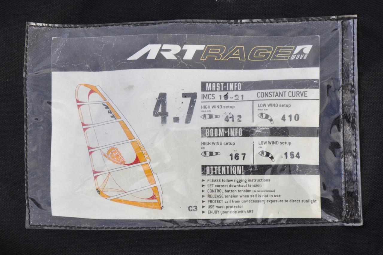 4.7 m2 ART Rage Wave zeil