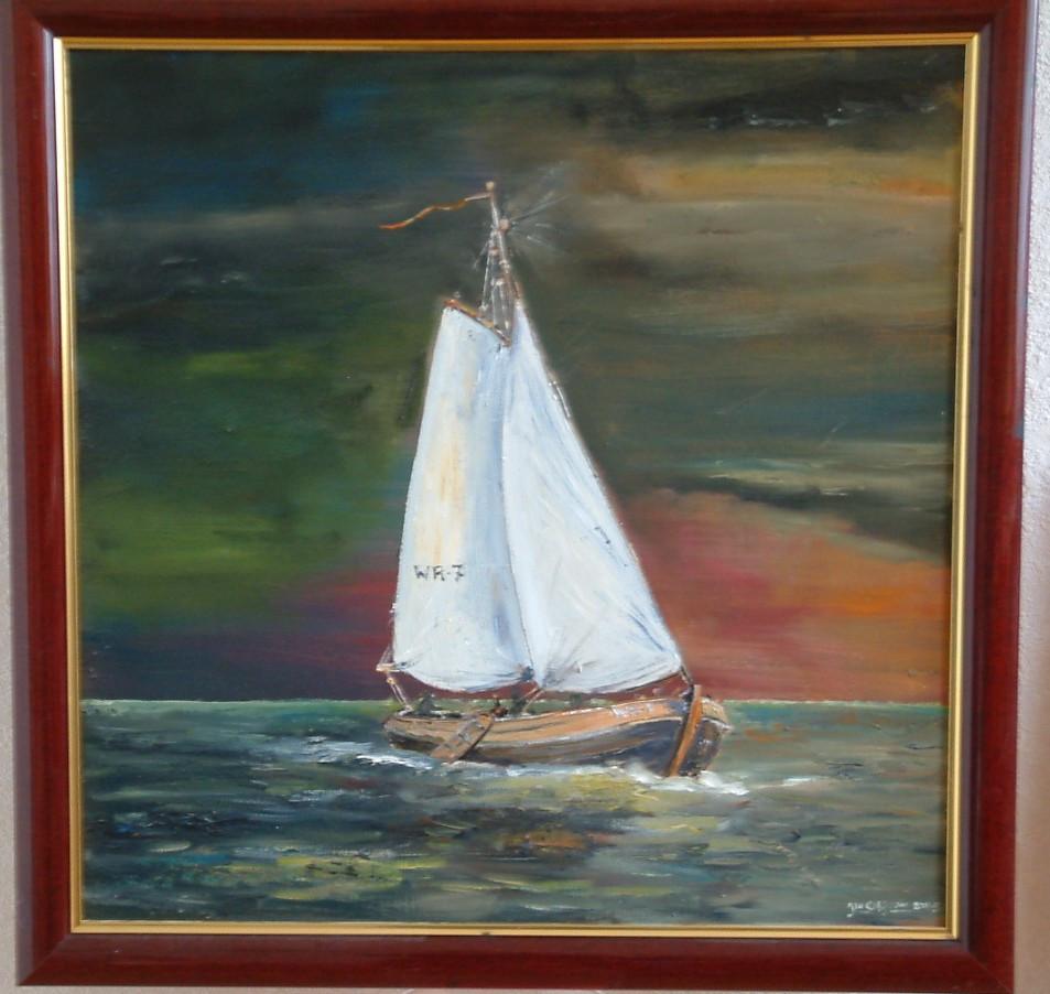 Div schilderijen van oude visserij