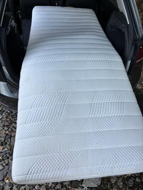 Matras 220x90x20 cm, wit, met afritsbare overtrek, met pocketveren
