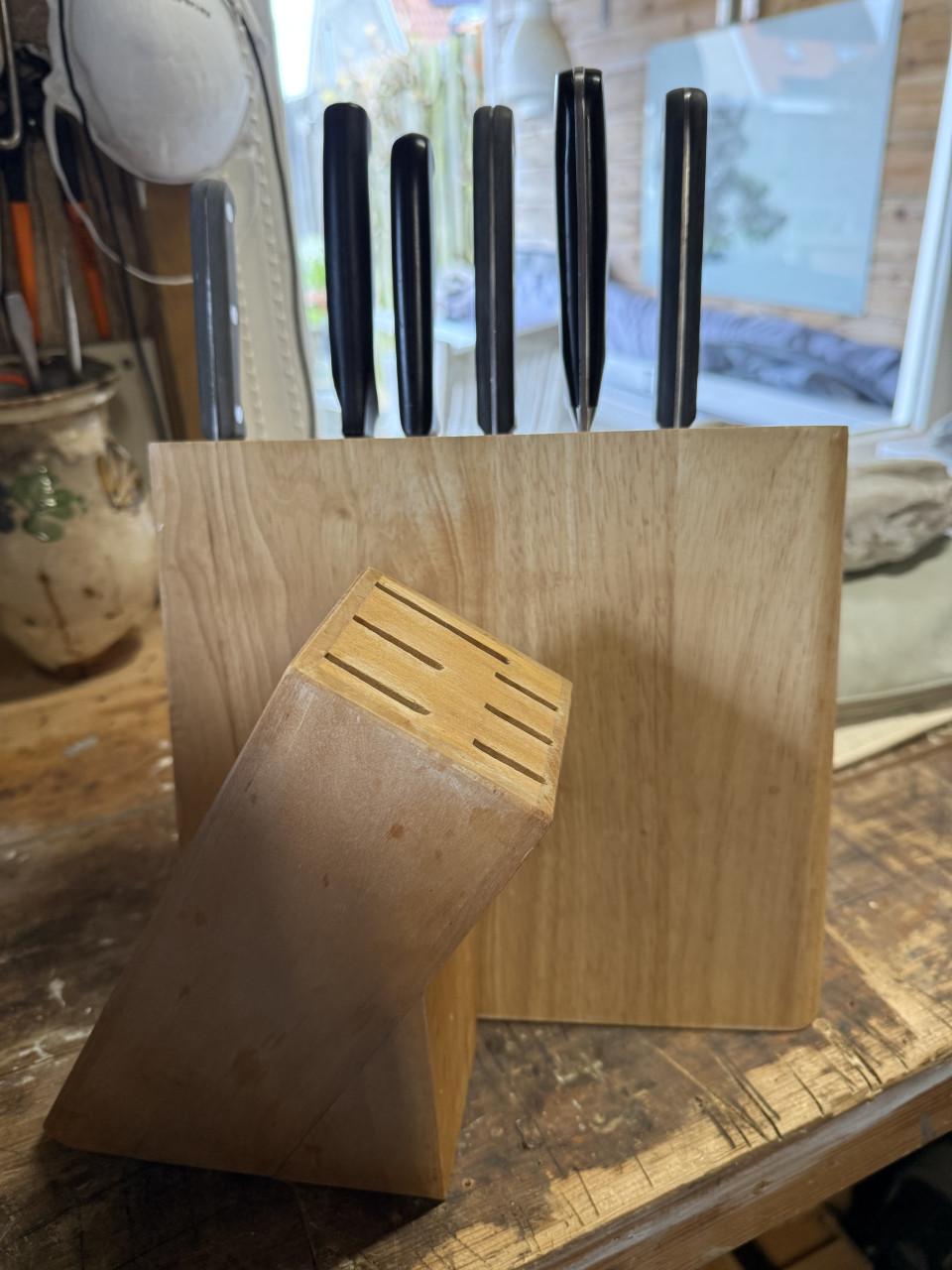 Keukenmessen met blok