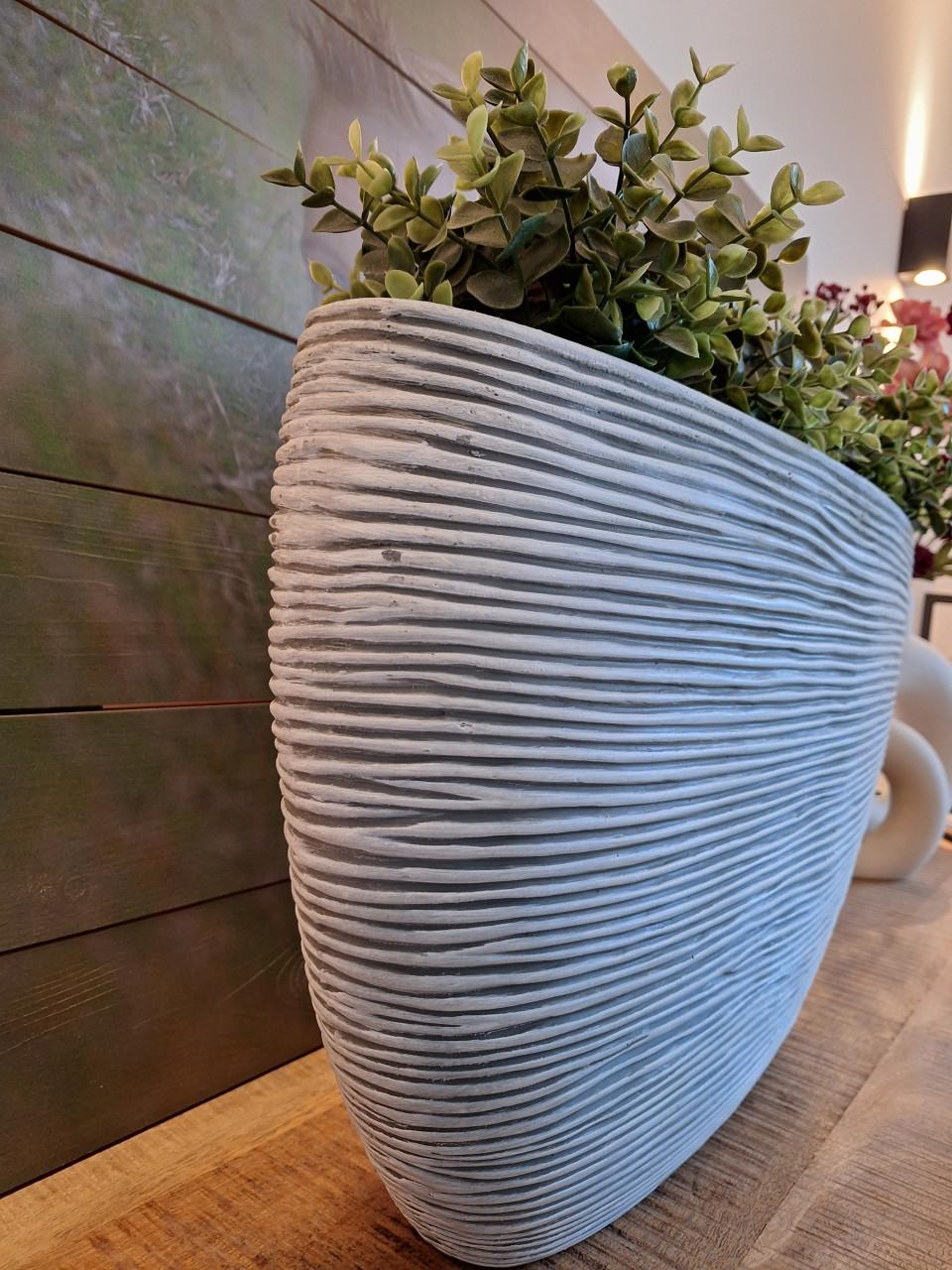 Bloempot met groen