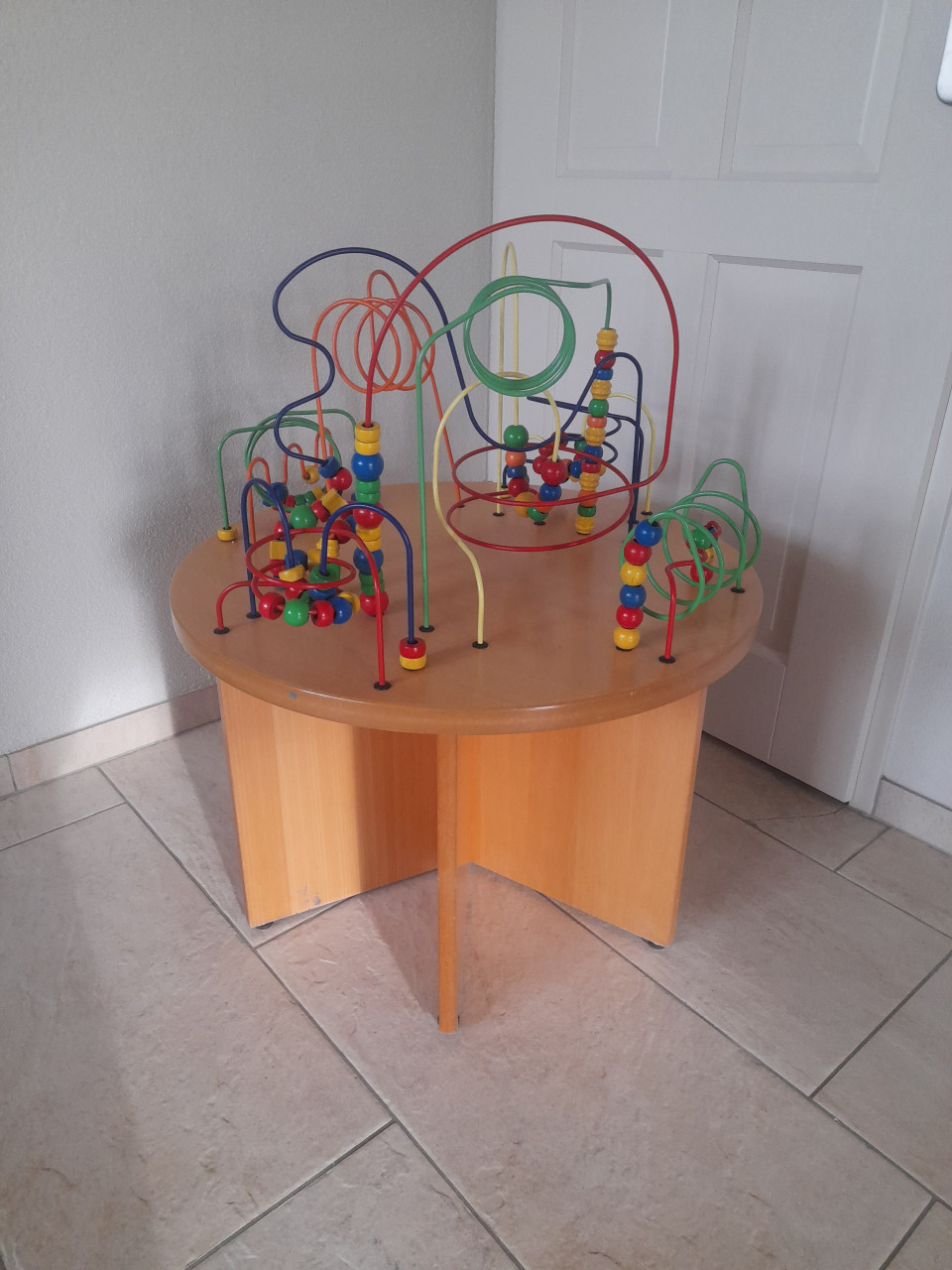Professionele Houten spiraal kralen tafel ( z.g.a.n.)