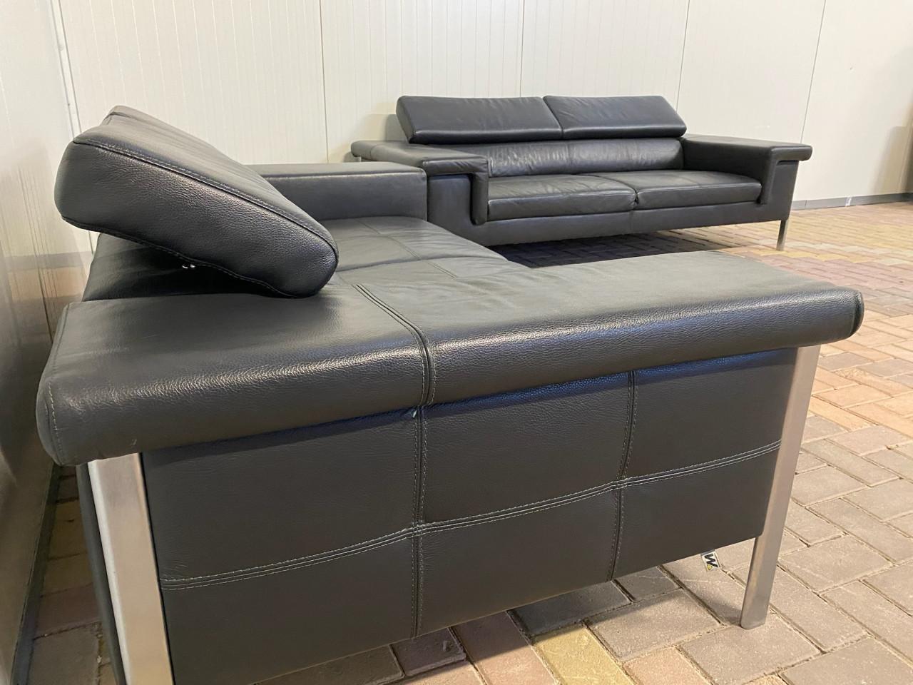 GRATIS LEVERING HEEL NL Montel Leer Bankstel 3 + 2,5 Zits