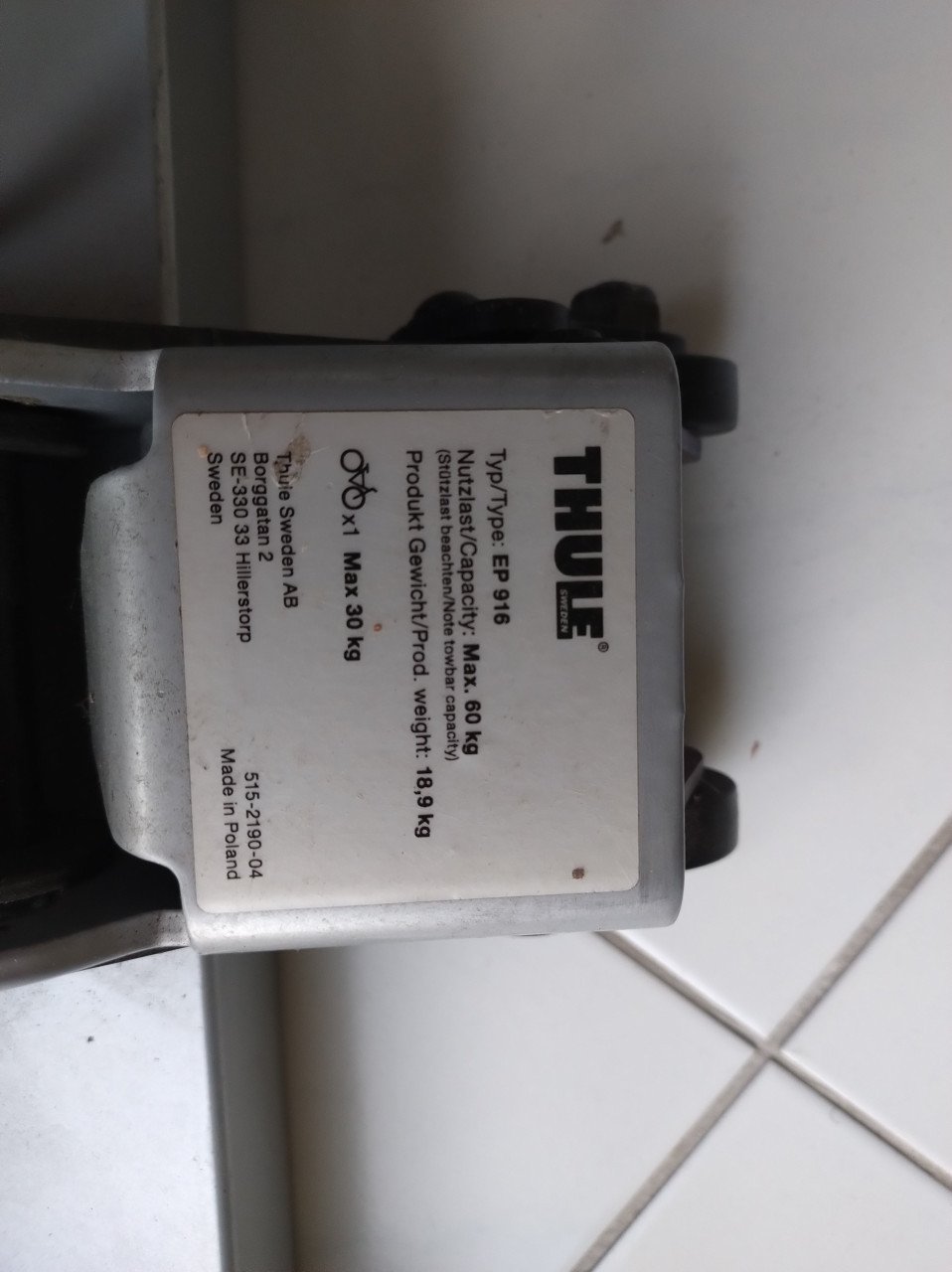 Thule fietsendrager voor 2 (elektrische) fietsen