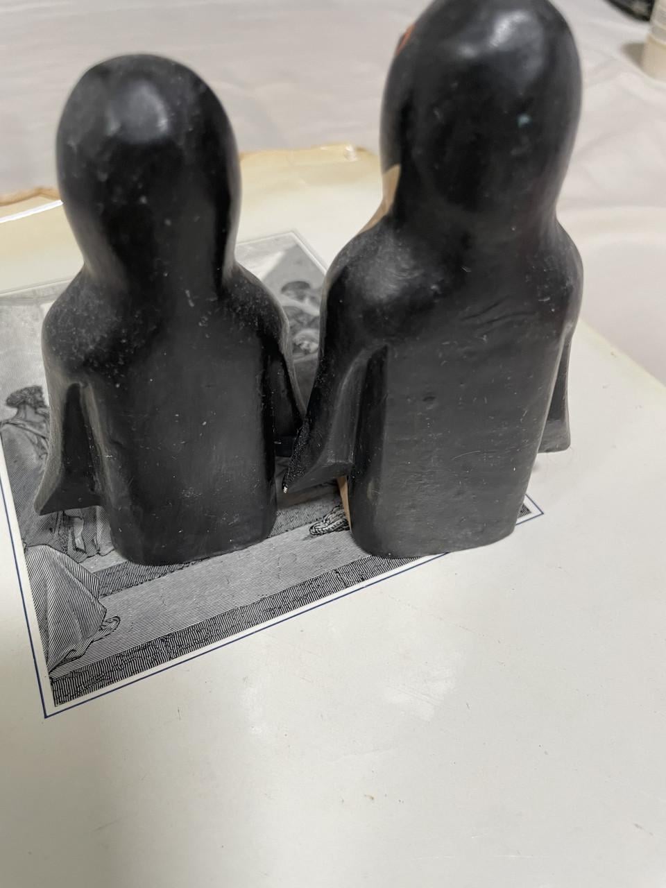 2x Houten Pinquins