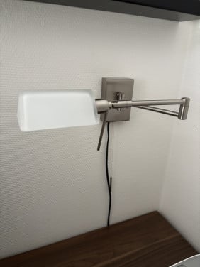 Bureaulamp staal met glas  (2 stuks)