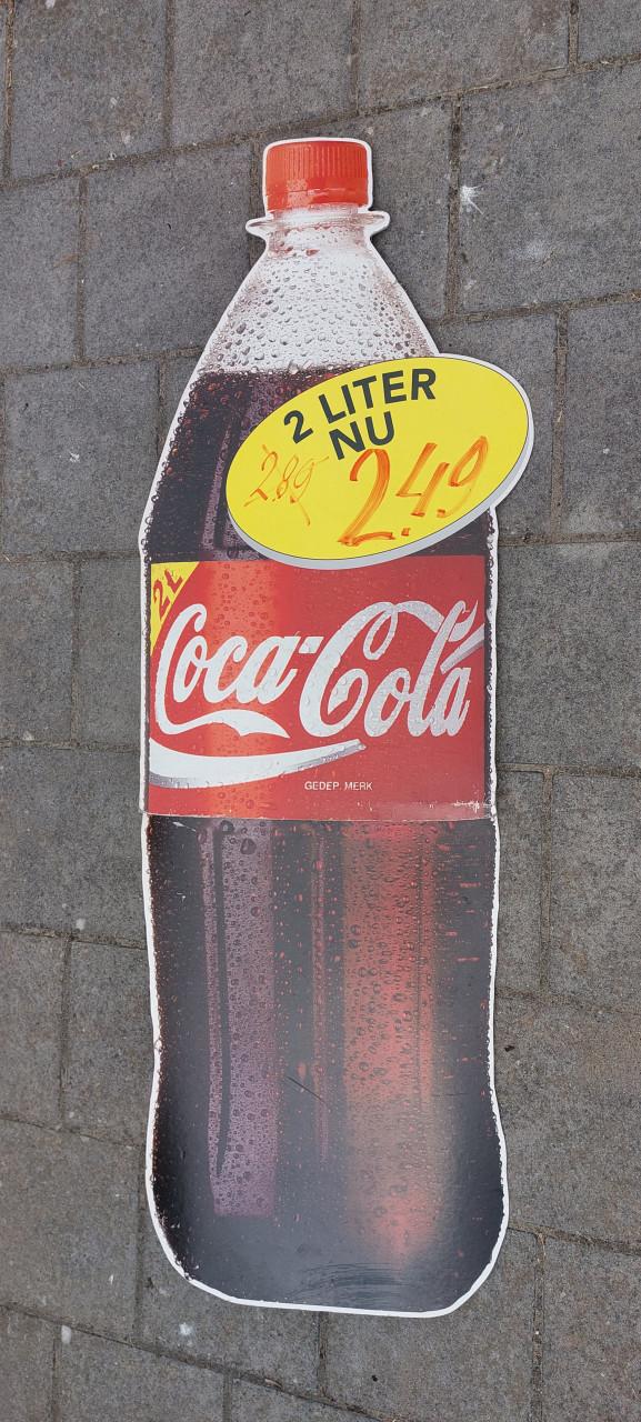 Reclame Coca Cola fles display