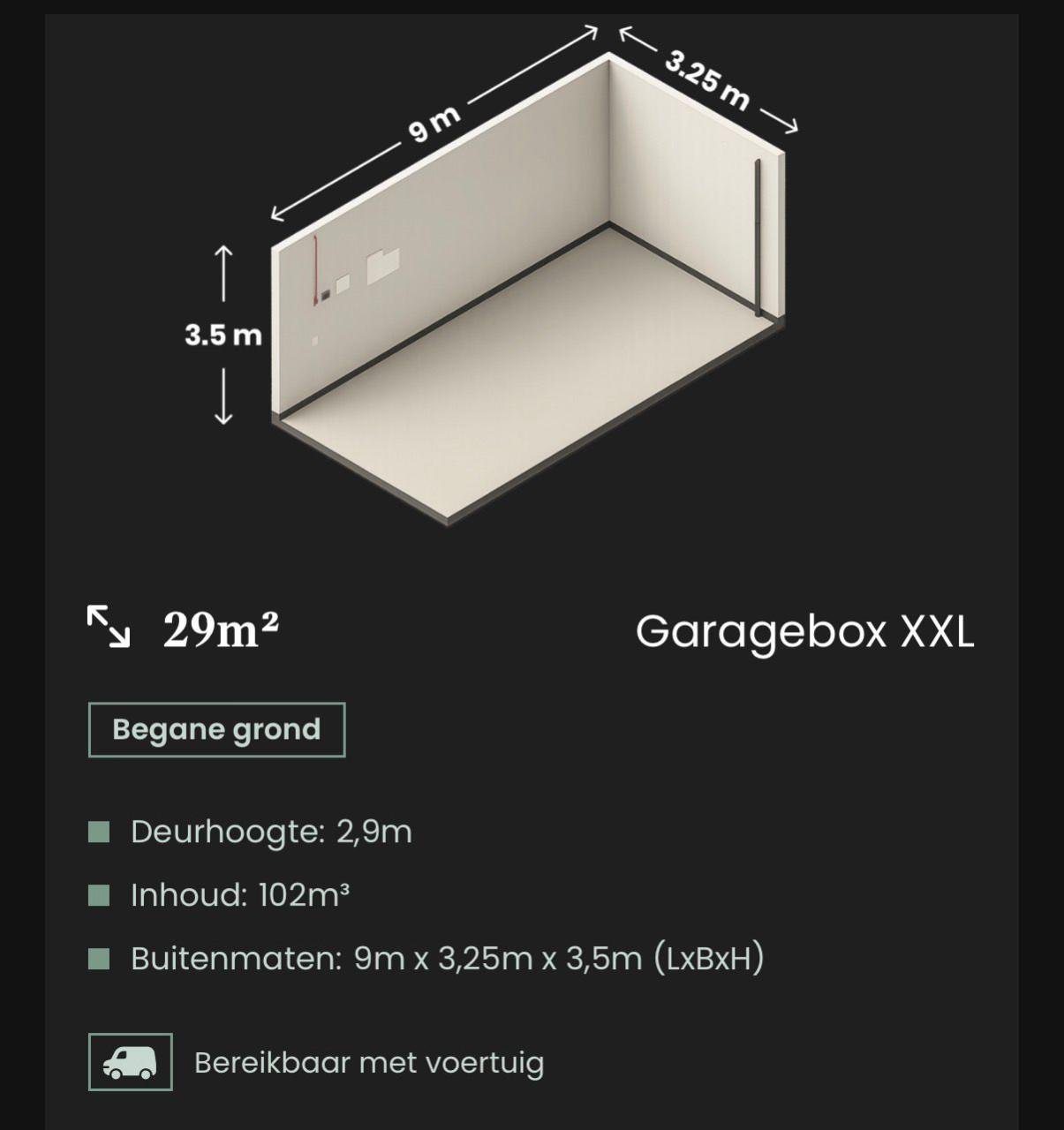 Te koop garagebox 29 m² Terneuzen (Handelspoort) (verhuur ook mogelijk)