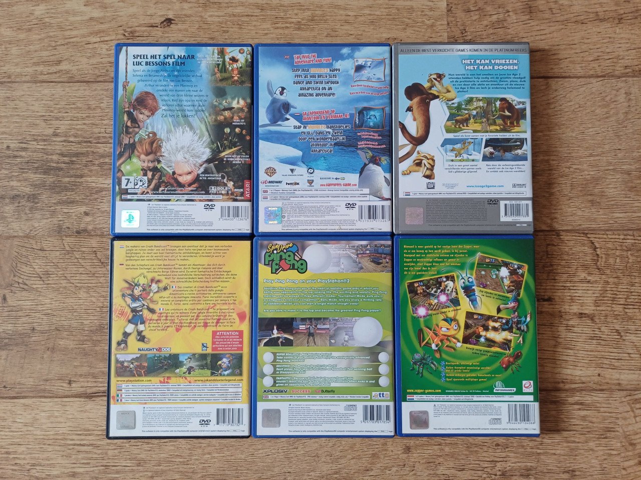 Set kinderspellen voor de Playstation 2