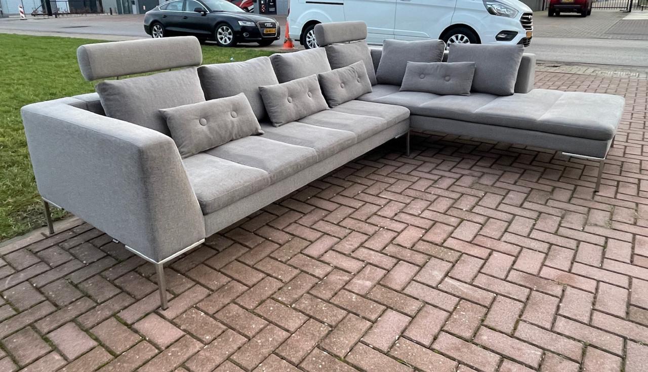 GRATIS LEVERING HEEL NL Montel Grijs Stoffen Hoekbank