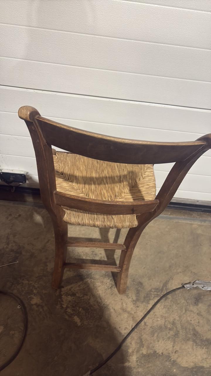 Rieten stoel
