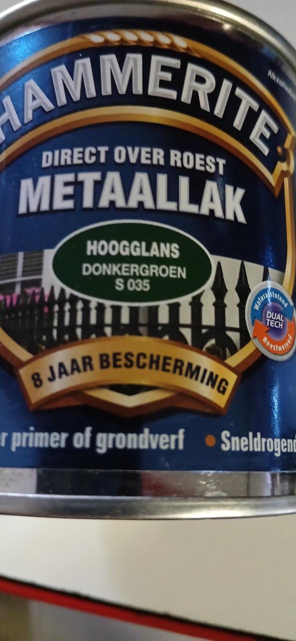 Hammerite metaallak 250ml in blauw rood groen zwart en wit