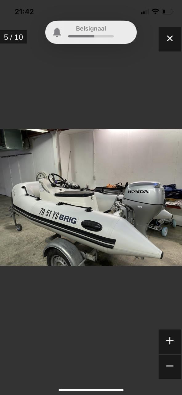 Brig rubberboot met 15 pk 4 stroke