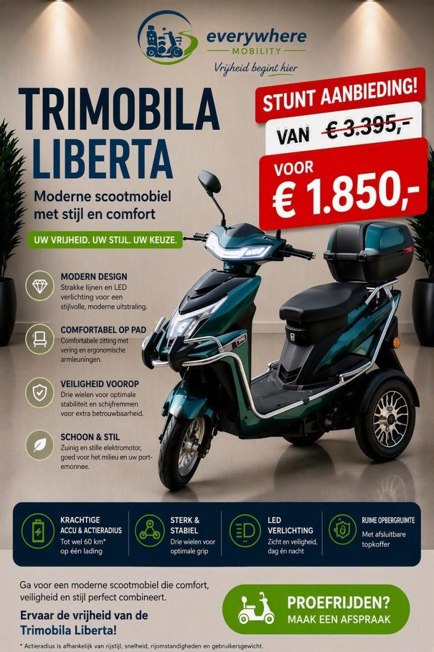 🚀 EVERYWHERE MOBILITY heeft 5 NIEUWE 2‑PERSOONS SCOOTMOBIELEN! MET DE LOOK