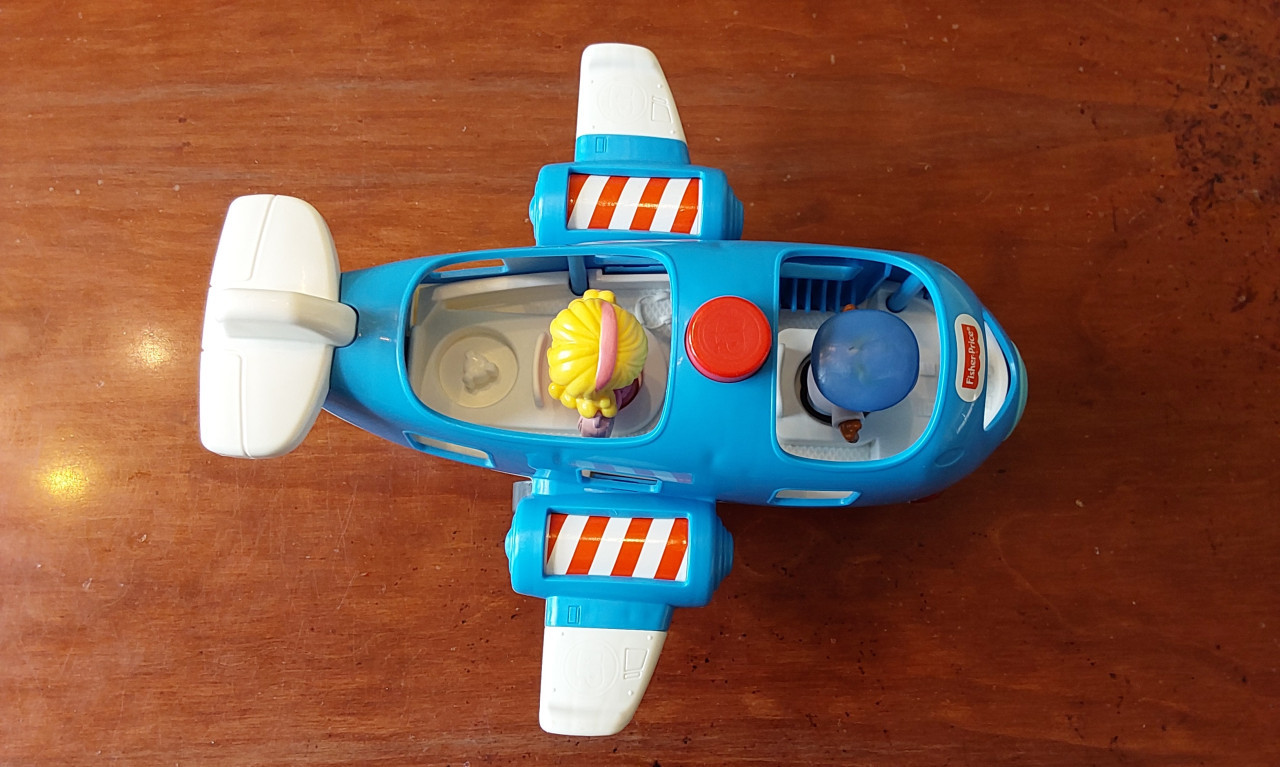 Fisher-Price Little People vliegtuig met 2 poppetjes