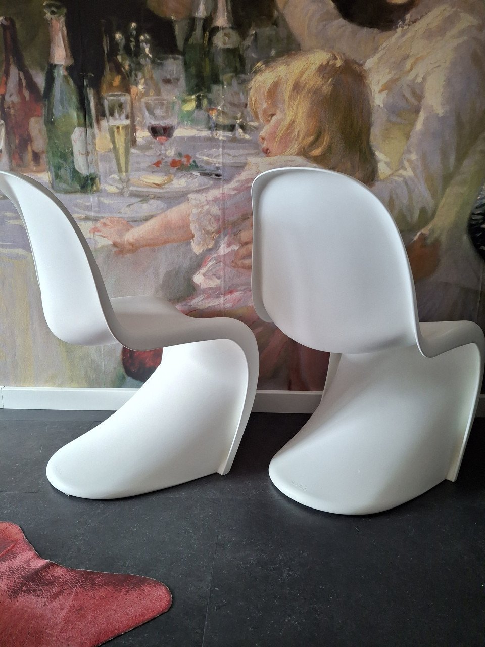 2 originele Verner Panton designstoelen i.z.g.st.