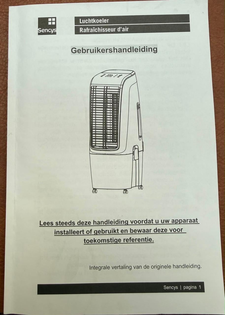 Sencys luchtkoeler. Als nieuw. bieden vanaf 125 euro.